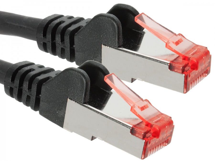 CAT6A Professional RJ45 Shielded Ethernet Cable (Black)